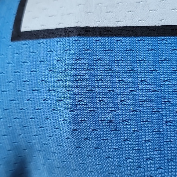 Teamwork Jersey Panthers 42-44 light blue #5 Curry polyester mesh sporty - Picture 7 of 8